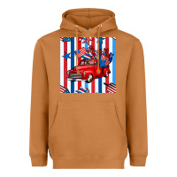 Meerkat 4th of july seamless pattern truck Heavyweight Hoodie - BundleAndBundleShop