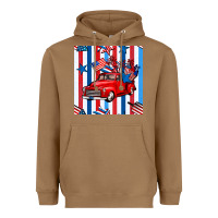 Toasted Coconut 4th of july seamless pattern truck Heavyweight Hoodie - BundleAndBundleShop