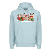 Blue Mist christmas cookie coffe cups Premium Hoodie - MaliasSmallBusiness