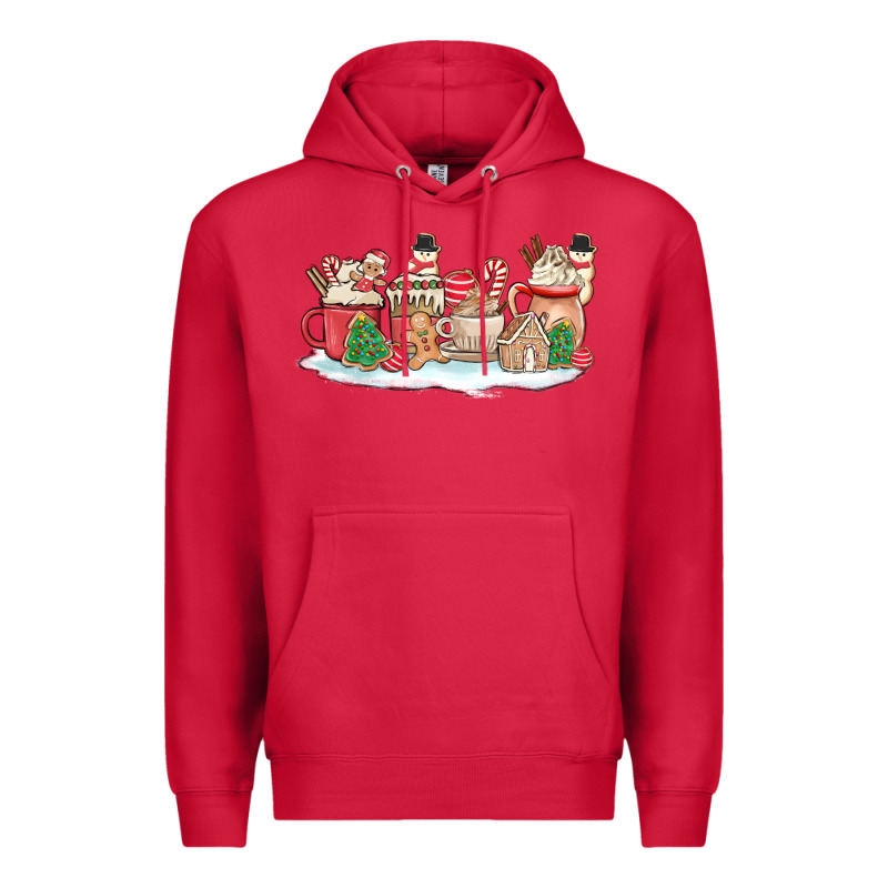 Christmas Cookie Coffe Cups Premium Hoodie by MaliasSmallBusiness | Teevron