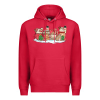 Cardinal christmas cookie coffe cups Premium Hoodie - MaliasSmallBusiness