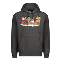 Charcoal Heather christmas cookie coffe cups Premium Hoodie - MaliasSmallBusiness