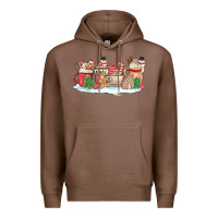 Chestnut christmas cookie coffe cups Premium Hoodie - MaliasSmallBusiness