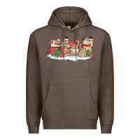 Coffee christmas cookie coffe cups Premium Hoodie - MaliasSmallBusiness