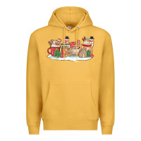 Mustard christmas cookie coffe cups Premium Hoodie - MaliasSmallBusiness