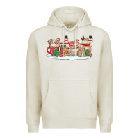 Oatmeal Heather christmas cookie coffe cups Premium Hoodie - MaliasSmallBusiness