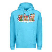 Ocean Blue christmas cookie coffe cups Premium Hoodie - MaliasSmallBusiness