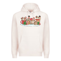 Pale Pink christmas cookie coffe cups Premium Hoodie - MaliasSmallBusiness