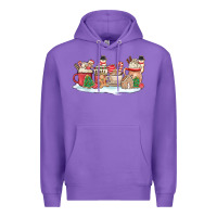 Purple christmas cookie coffe cups Premium Hoodie - MaliasSmallBusiness