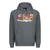 Rock christmas cookie coffe cups Premium Hoodie - MaliasSmallBusiness