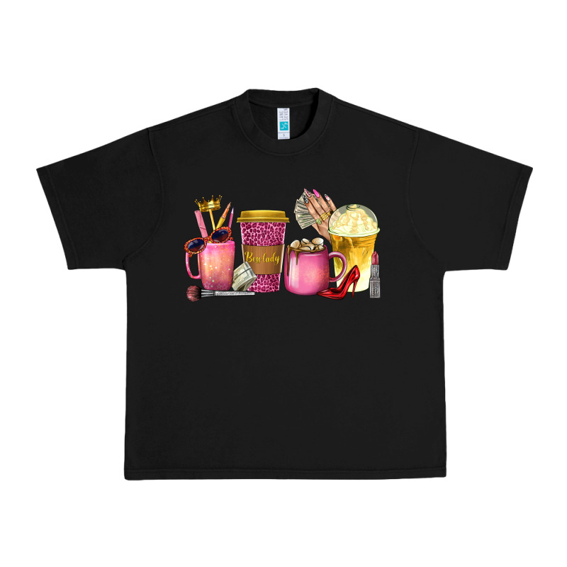 Boss Lady Coffee Cups With Money Urban Heavy Tee by texasbilliewilder | Teevron