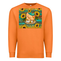 Carrot western farm chicken coop animals sunflowers leopard turquoise wooden Premium Sweatshirt - Artiststas