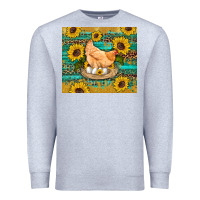 Heather Grey western farm chicken coop animals sunflowers leopard turquoise wooden Premium Sweatshirt - Artiststas