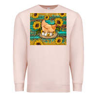 Pale Pink western farm chicken coop animals sunflowers leopard turquoise wooden Premium Sweatshirt - Artiststas