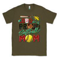 Army Green loud and proud softball mom Classic Tee - Zillion Design Studio