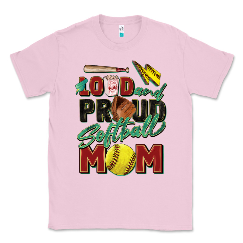 Loud And Proud Softball Mom Classic Tee by Zillion Design Studio | Teevron