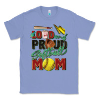 Colony Blue loud and proud softball mom Classic Tee - Zillion Design Studio