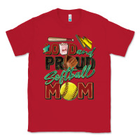 Red loud and proud softball mom Classic Tee - Zillion Design Studio