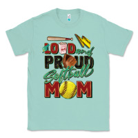 Seafoam loud and proud softball mom Classic Tee - Zillion Design Studio