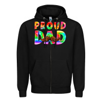 Black proud dad Zipper Hoodie - HRA Design Shop