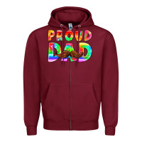 Burgundy proud dad Zipper Hoodie - HRA Design Shop