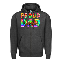 Charcoal Heather proud dad Zipper Hoodie - HRA Design Shop