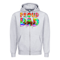 Heather Grey proud dad Zipper Hoodie - HRA Design Shop