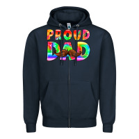 Navy proud dad Zipper Hoodie - HRA Design Shop