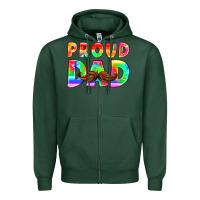 Sports Green proud dad Zipper Hoodie - HRA Design Shop
