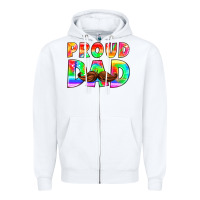 White proud dad Zipper Hoodie - HRA Design Shop