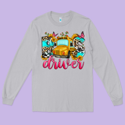 Bus Driver Long Sleeve Tee Designed By Zillion Design Studio