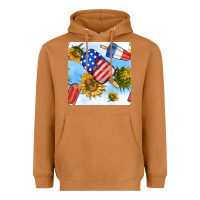 Meerkat 4th of july sunflowers ice cream seamless pattern Heavyweight Hoodie - BundleAndBundleShop