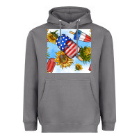 Storm 4th of july sunflowers ice cream seamless pattern Heavyweight Hoodie - BundleAndBundleShop