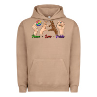 Pigment Burro Peace Love Pride Urban Hoodie - BundleAndBundleShop