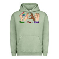 Pigment Oil Green Peace Love Pride Urban Hoodie - BundleAndBundleShop