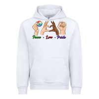 White Peace Love Pride Urban Hoodie - BundleAndBundleShop