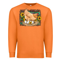 Carrot western farm chicken coop animals eggs sunflowers leopard serape woode Premium Sweatshirt - Artiststas