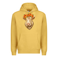 Antique Gold Charolais Cow Premium Hoodie - RanaPortraitStore