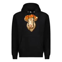 Black Charolais Cow Premium Hoodie - RanaPortraitStore
