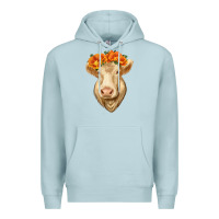 Blue Mist Charolais Cow Premium Hoodie - RanaPortraitStore