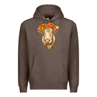 Coffee Charolais Cow Premium Hoodie - RanaPortraitStore