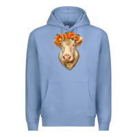 Colony Blue Charolais Cow Premium Hoodie - RanaPortraitStore