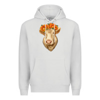 Dove Grey Charolais Cow Premium Hoodie - RanaPortraitStore