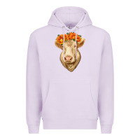 Lilac Charolais Cow Premium Hoodie - RanaPortraitStore