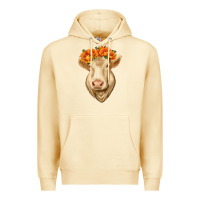 Pina Colada Charolais Cow Premium Hoodie - RanaPortraitStore