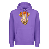 Purple Charolais Cow Premium Hoodie - RanaPortraitStore