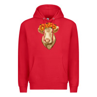 Red Charolais Cow Premium Hoodie - RanaPortraitStore
