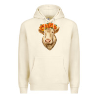 Sandshell Charolais Cow Premium Hoodie - RanaPortraitStore