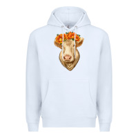 White Charolais Cow Premium Hoodie - RanaPortraitStore