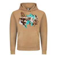 Vintage Camel cowhide leopard turquoise patch Vintage Hoodie - AdoDesignShop